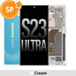 Samsung Galaxy S23 Ultra Service Pack Screen - Cream/ Silver