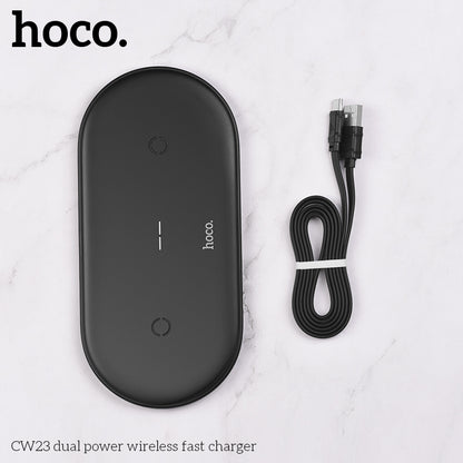 Hoco CW23 Dual power wireless fast charger - Black