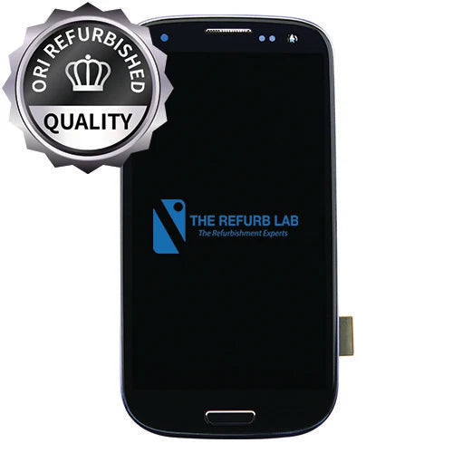 Samsung I9305 Galaxy S3 4G Compatible Amoled Assembly - Refurbished With Frame - Grey
