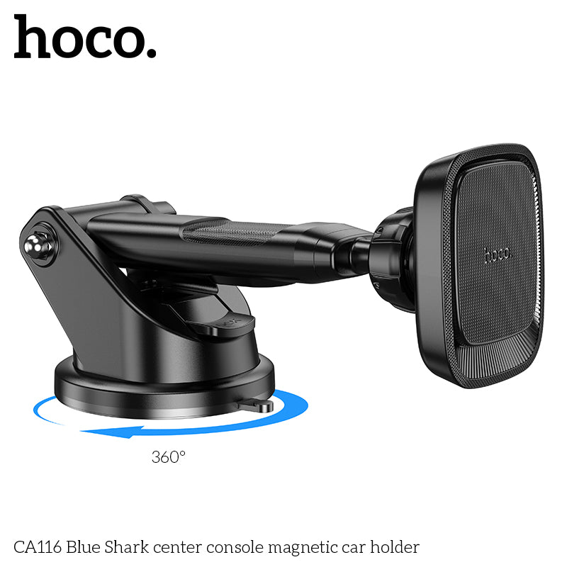 HOCO CA116 Blue Shark center console magnetic car holder