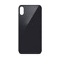 iPhone X Compatible Back Glass - Black (Big Hole)