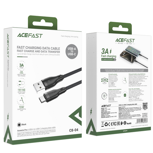 C8-04 USB-A to USB-C charging data cable