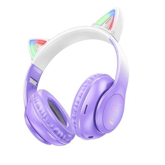 HOCO W42 Cat ears BT headphones - Purple
