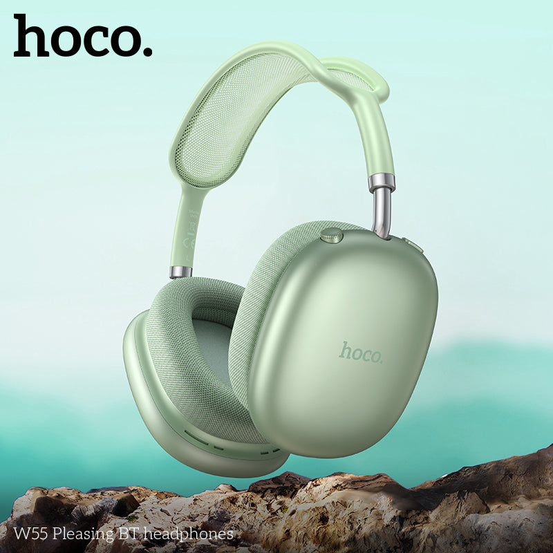 Hoco W55 Plus Happiness ANC noise reduction BT headphones Grey