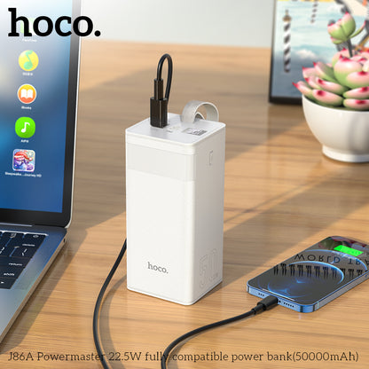 J86A Powermaster 22.5W fully compatible power bank(50000mAh)- White