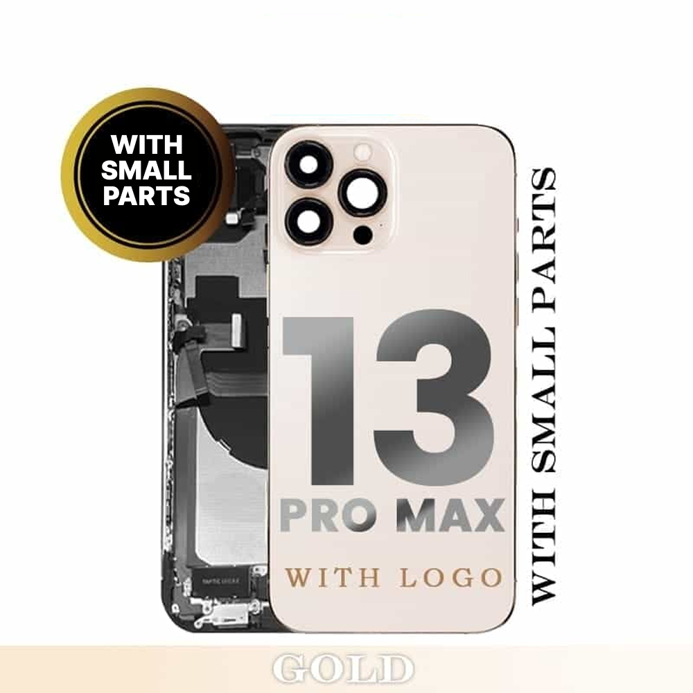 iPhone 13 Pro Max Back Housing With Small Parts - Gold