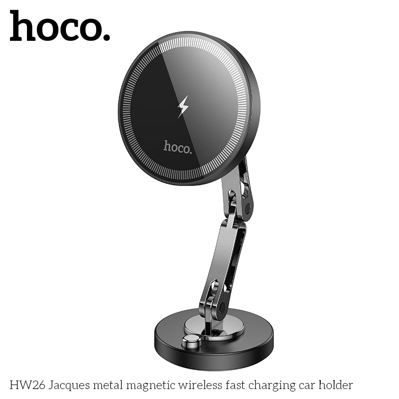 HW26 Jacques metal magnetic wireless fast charging car holder