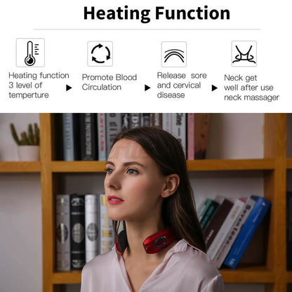 Pulse Massager for Neck with heater (Rechargeable)
