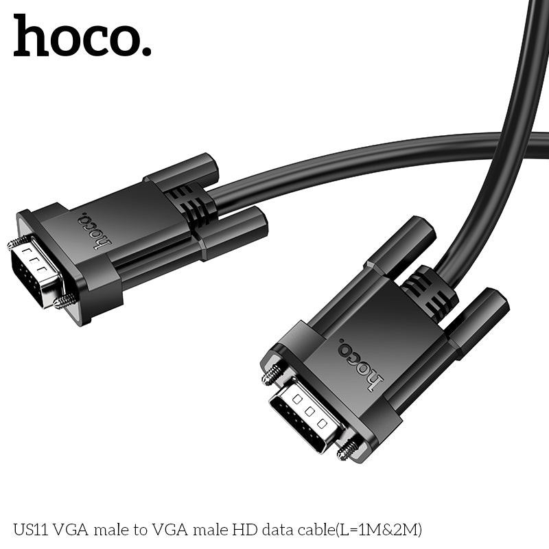HOCO US11 VGA male to VGA male HD data cable(L=2M)