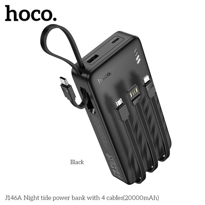 J146A Night tide 20000mAh with 4 cables power bank