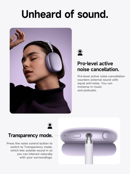 W65 Plus Happy ANC BT headphones Silver