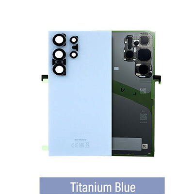 Samsung S24 Ultra Back Glass with Adhesive - Titanium Blue