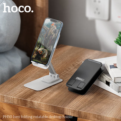 Hoco PH50 Ivey folding rotatable desktop holder - White