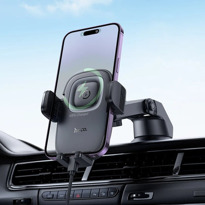 HW32 Crown push-type wireless charging car holder(center console)