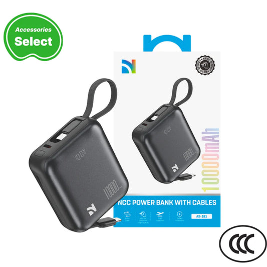 NCC Power Bank AS-181 10000mAh 22.5W Own Line Power Display Dark Gray-10000mAh Certified