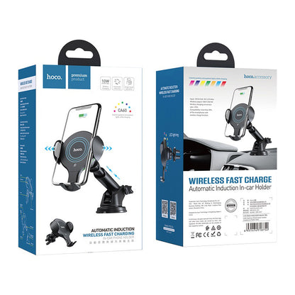 CA60 Aspiring infrared sensor wireless charging car holder