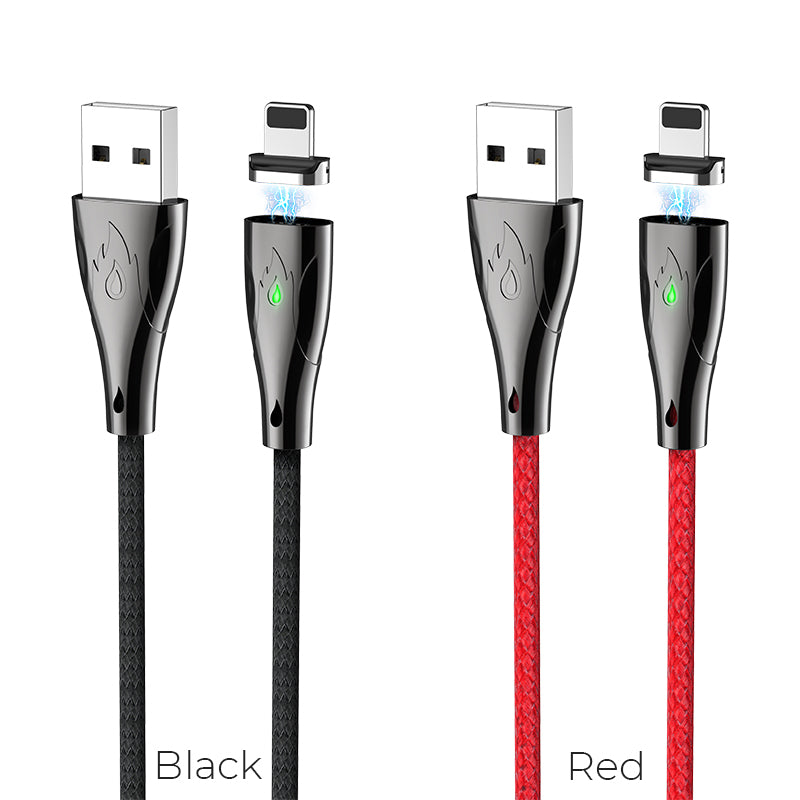 HOCO U75 Blaze magnetic Lightning charging Cable - Black