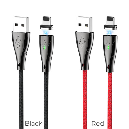 HOCO U75 Blaze magnetic Lightning charging Cable - Black
