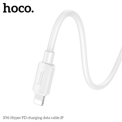 HOCO X96 Hyper PD USB-C To Lightning charging cable for iPhone (L=1m) - White