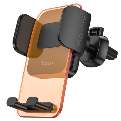 HOCO CA117 Exquisite Press Type Air Outlet Car Holder - Black
