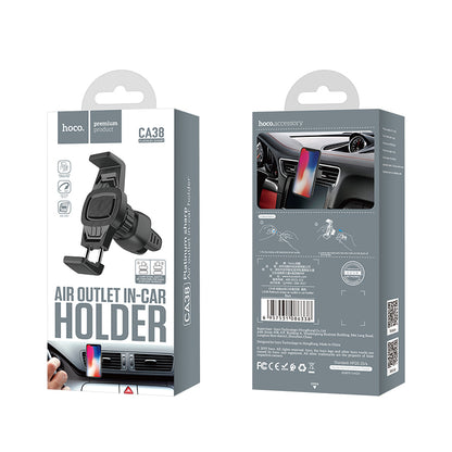 CA38 Platinum sharp air outlet in-car holder