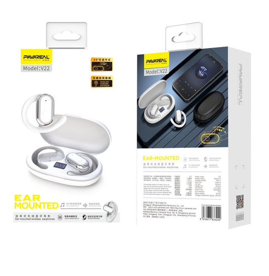 PAVAREAL V22 Ear Mounted Wireless Earphones (digital power display)
