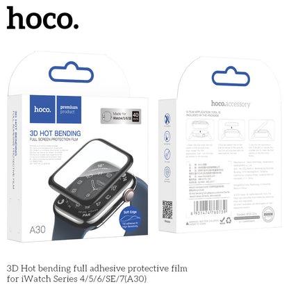 Hoco A30 3D Hot Bending Full Screen Protection Film For iWatch 4/5/6/SE - 40mm
