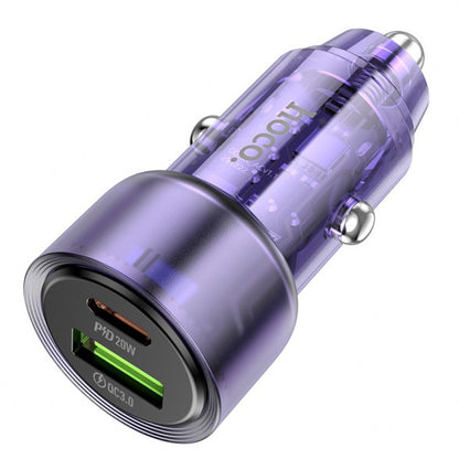 HOCO Z52 Spacious PD38W(1C1A) car charger - Purple
