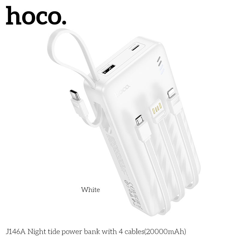 J146A Night tide 20000mAh with 4 cables power bank
