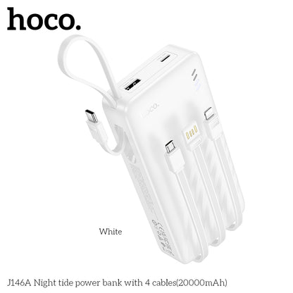 J146A Night tide 20000mAh with 4 cables power bank