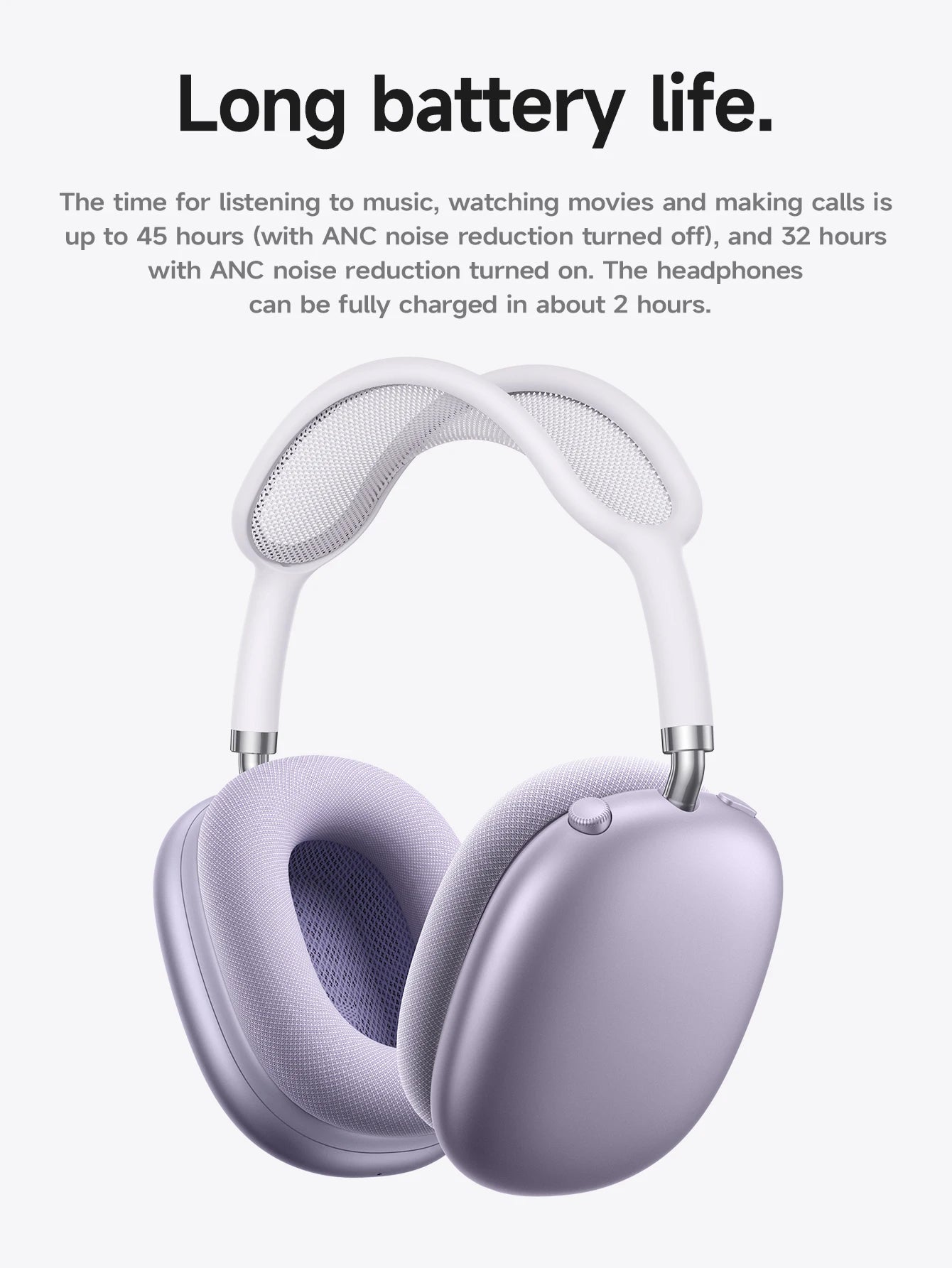 W65 Plus Happy ANC BT headphones Deep Space Gray