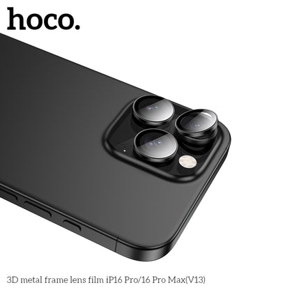 HOCO 3D metal frame lens film iP16 Pro/16 Pro Max(V13) - Black