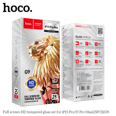 HOCO G9 Full Screen HD Tempered Glass Screen Protector For iP15 Pro Max