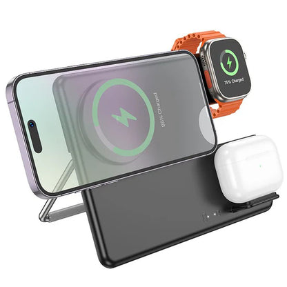 HOCO CQ1 Geek folding 3-in-1 magnetic wireless fast charger(for iWatch)