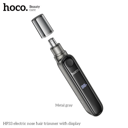 Hoco HP33 electric nose hair trimmer with display - Silver