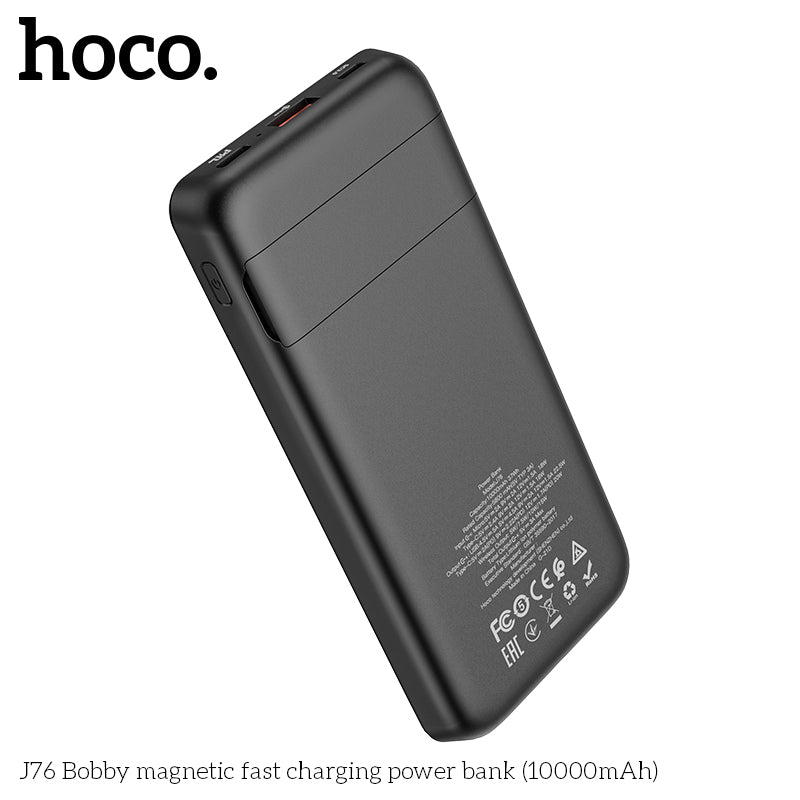 J76 Bobby magnetic fast charging power bank(10000mAh) Black
