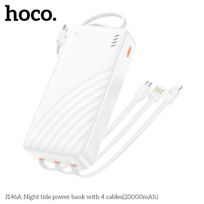 J146A Night tide 20000mAh with 4 cables power bank