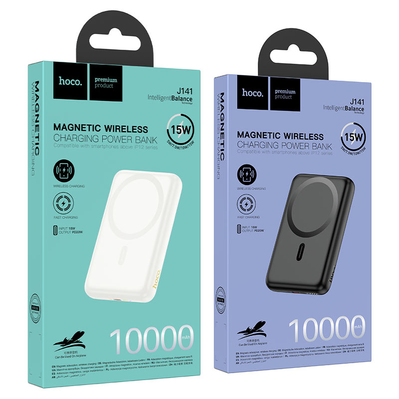Hoco J141 Grace PD20W magnetic power bank(10000mAh) white