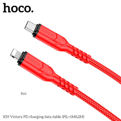 HOCO X59 Victory PD charging data cable iP(L=2M) Black [BW50]