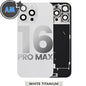 Iphone 16 Pro Max Back Glass With Camera Lens + Magnet + Wireless Flex Charger + Adhesive Aftermarket White Titanium