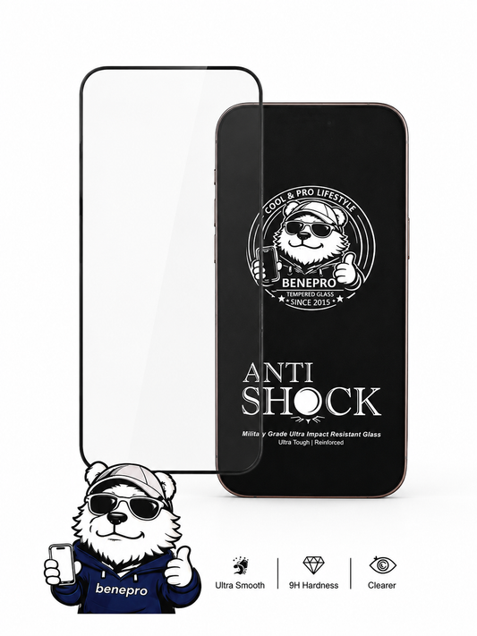 BENEPRO Anti-Shock Ultra Impact Resistant Tempered Glass for iPhone  13 PRO (No Packaging)