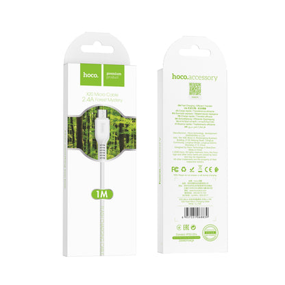 HOCO X20 Micro Charging Cable - White (L=1M)
