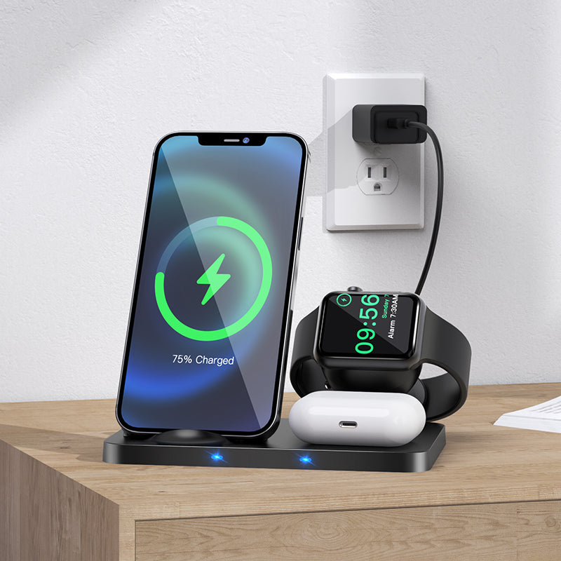 HOCO CW33 3 in 1 15 Wiressless Charger Stand