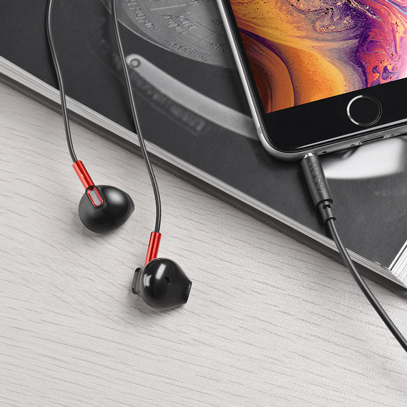 HOCO M57 Stereo Wired Headset with Mic - Black