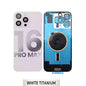 iPhone 16 Pro Max Compatible Back Glass With Camera Lens And Magsafe Magnet OEM - White Titanium