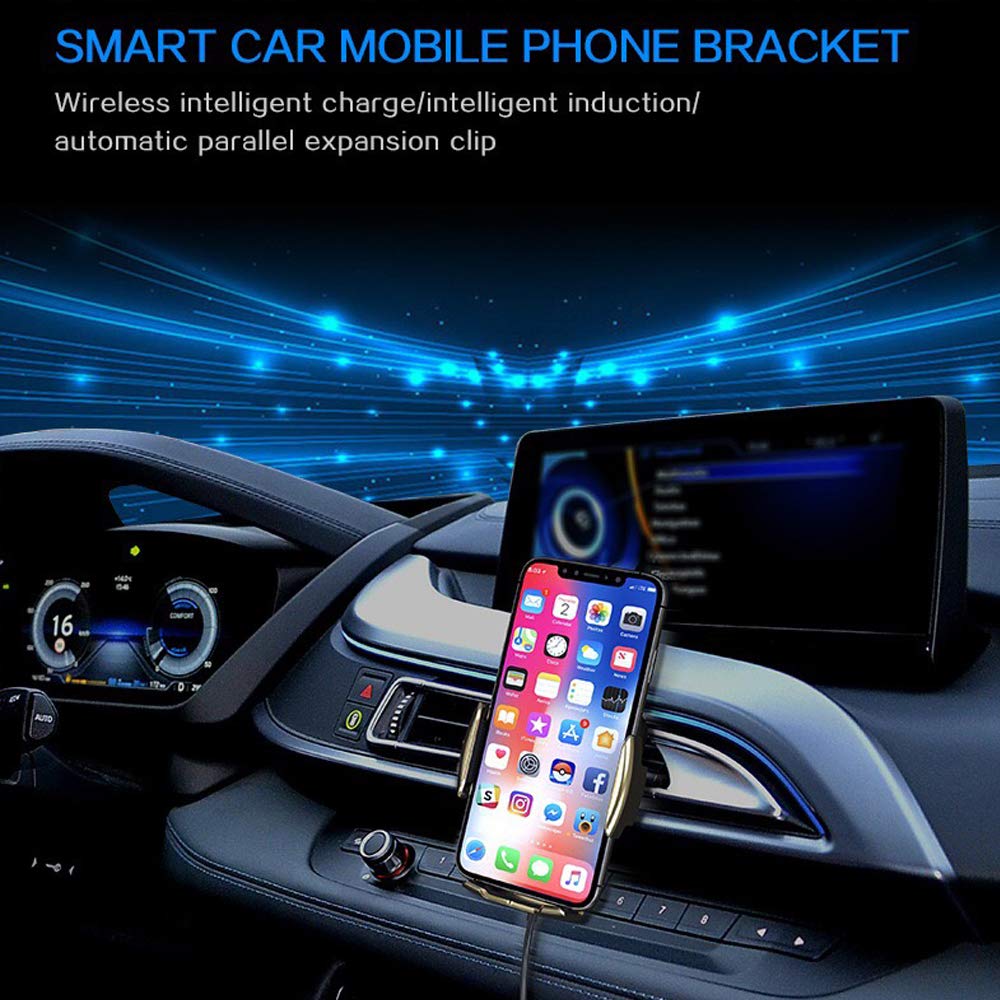 Smart Wireless Charger Car Mount with Stand and Clip 10W - A5