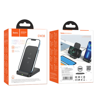 Hoco CW38 vertical wireless fast charger - Black