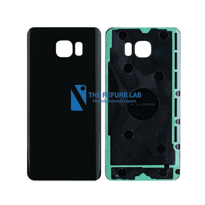 Samsung Galaxy Note 5 Compatible Back Cover with Adhesive - Black