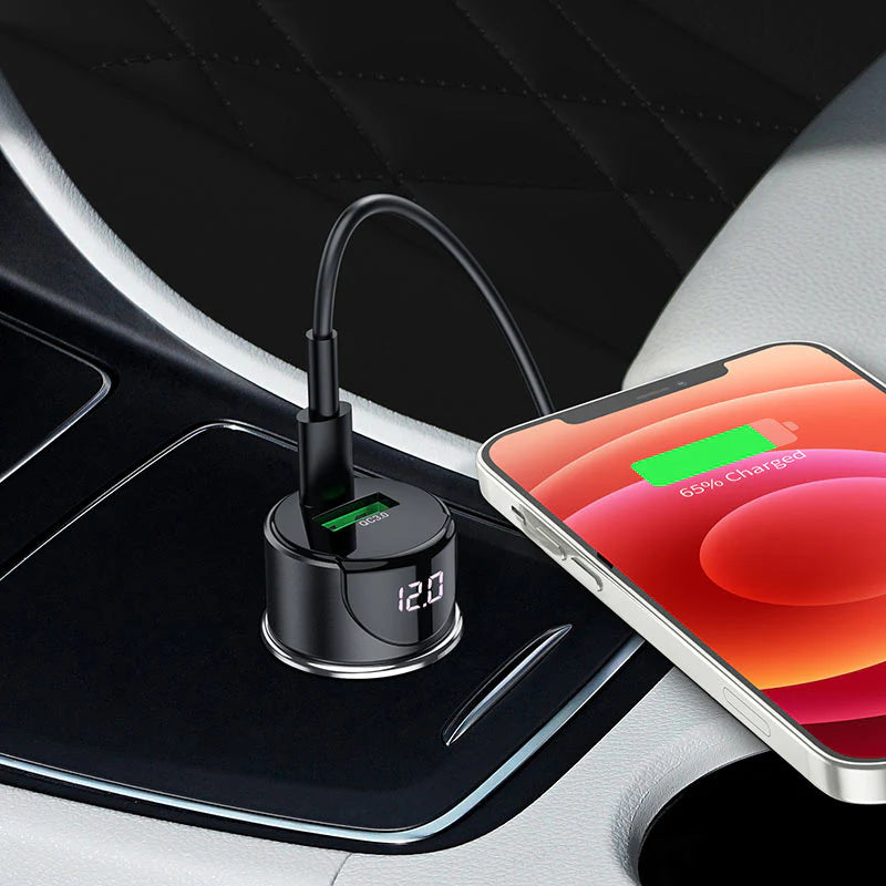 Z42 Light road dual port digital display PD20W+QC3.0 car charger