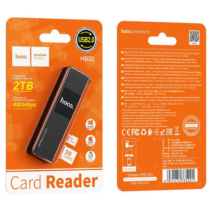 HOCO HB20 Mindful 2-in-1card reader(USB2.0)